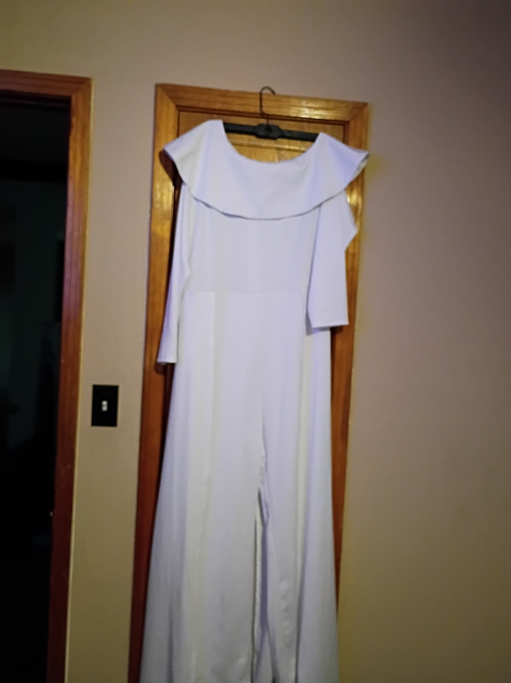 White Off-Shoulder Jumpsuit